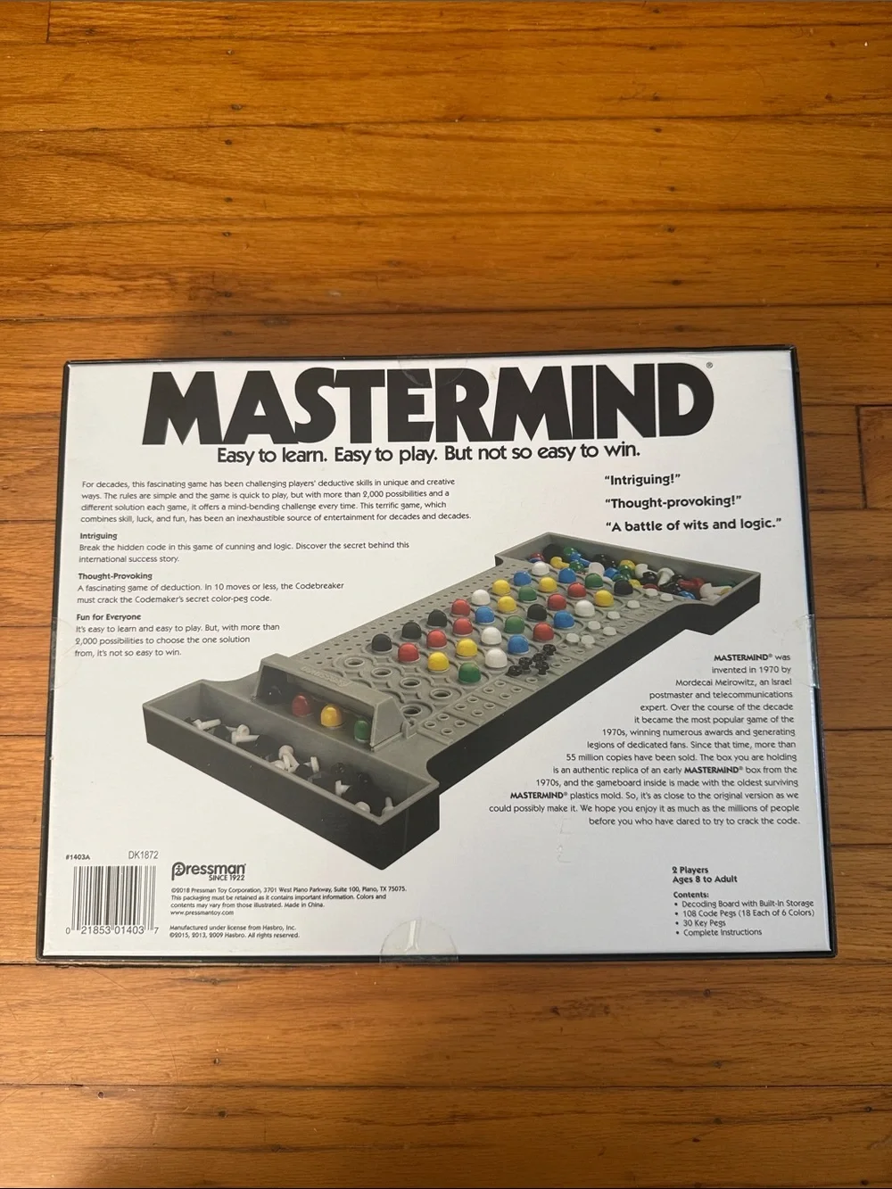 Pressman Mastermind Classic Strategy Game - Multicolor